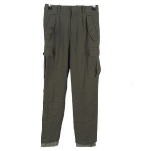 Jw Anderson Straight-Leg Cargo Pants in Khaki Wool